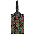 Green Orange And Pink Paisley Print Luggage Tag