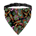 Green Orange And Pink Paisley Print Over The Collar Dog Bandana