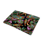 Green Orange And Pink Paisley Print Pet Cooling Mat Cover