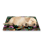 Green Orange And Pink Paisley Print Pet Cooling Mat Cover