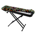 Green Orange And Pink Paisley Print Piano Keyboard Cover