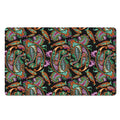 Green Orange And Pink Paisley Print Polyester Doormat