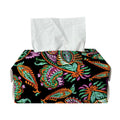 Green Orange And Pink Paisley Print Rectangle Tissue Box Cover
