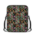 Green Orange And Pink Paisley Print Rectangular Crossbody Bag