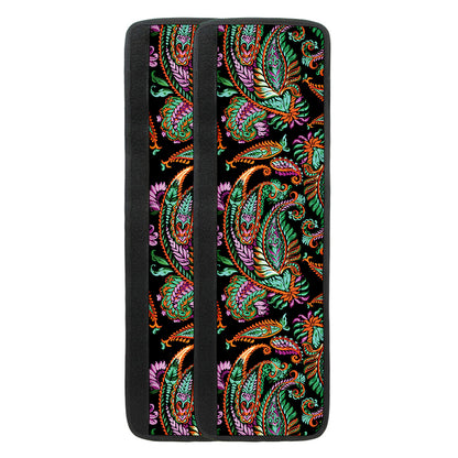 Green Orange And Pink Paisley Print Refrigerator Handle Covers