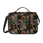 Green Orange And Pink Paisley Print Shoulder Strap Bible Bag