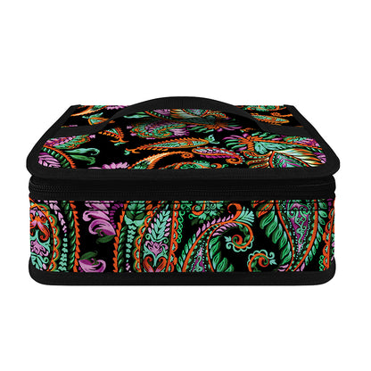Green Orange And Pink Paisley Print Small Lunch Bag