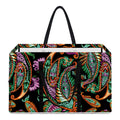 Green Orange And Pink Paisley Print Utility Tote Bag