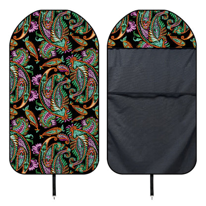 Green Orange And Pink Paisley Print Waterproof Car Seat Cover