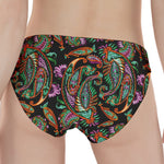 Green Orange And Pink Paisley Print Women's Panties