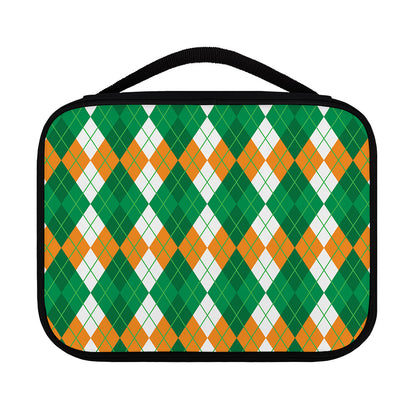 Green Orange And White Argyle Print Classic Bible Case
