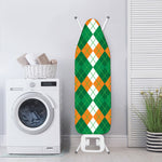 Green Orange And White Argyle Print Ironing Board Cover