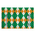 Green Orange And White Argyle Print Placemat