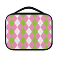 Green Pink And White Argyle Print Classic Bible Case