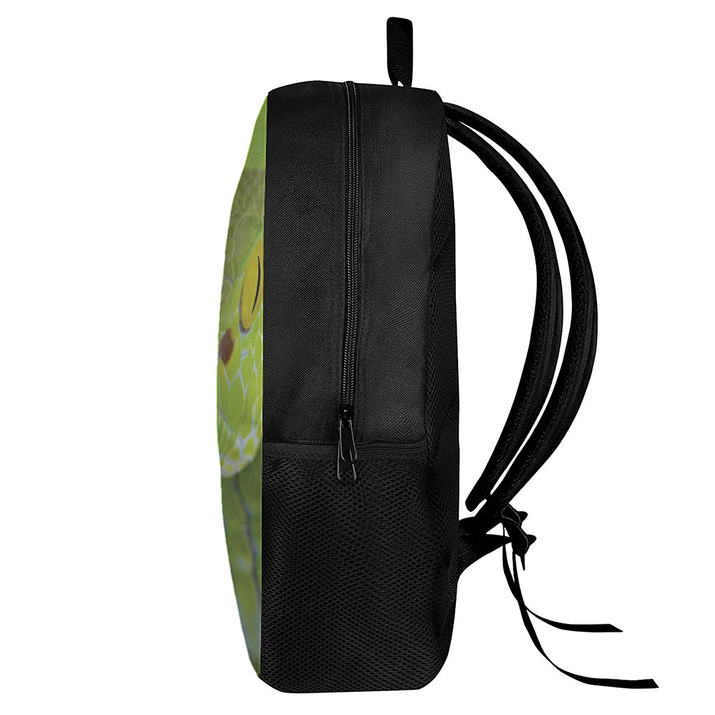 Green Pit Viper Print 17 Inch Backpack