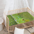 Green Pit Viper Print Baby Crib Sheet