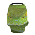 Green Pit Viper Print Baby Seat Cover