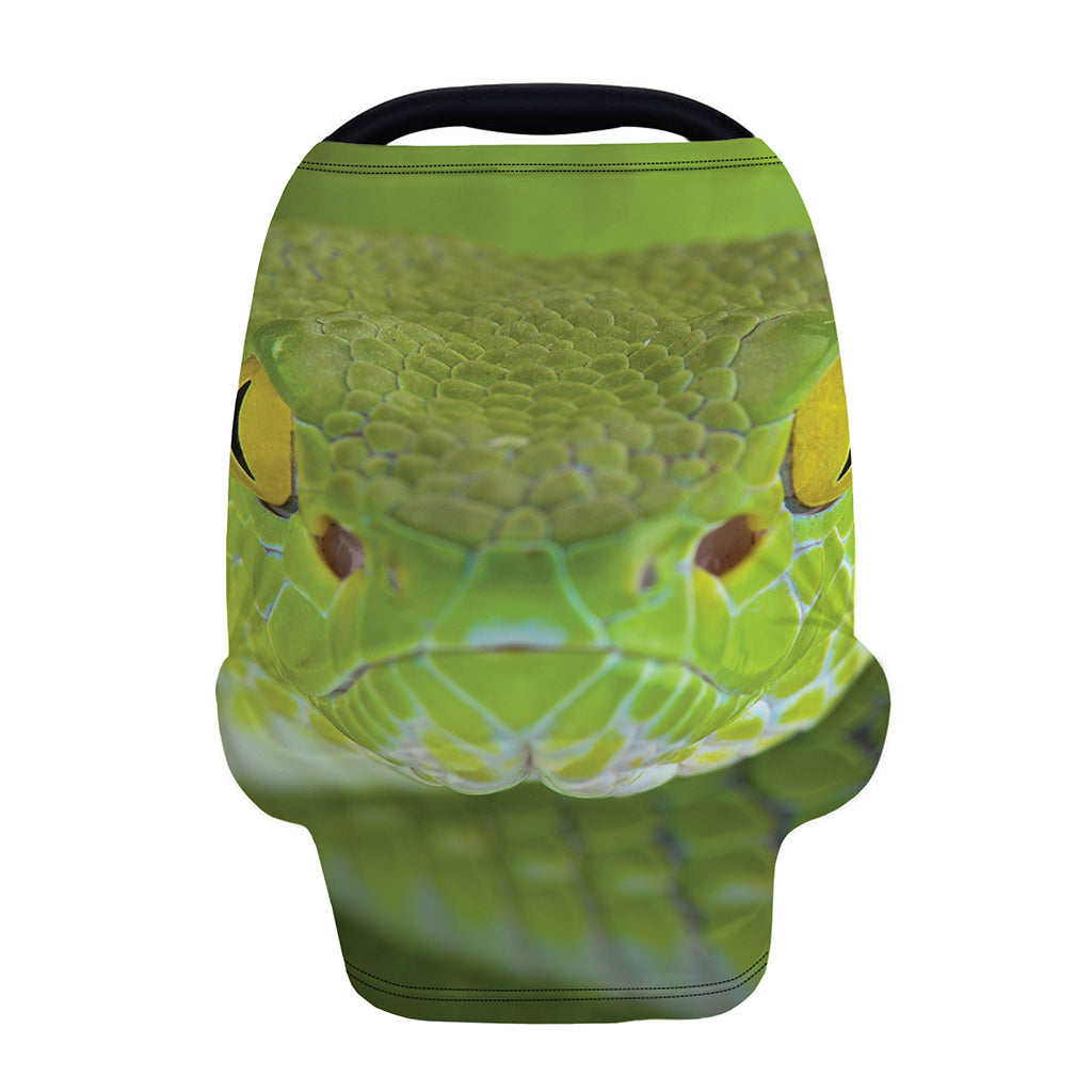 Green Pit Viper Print Baby Seat Cover