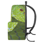 Green Pit Viper Print Backpack