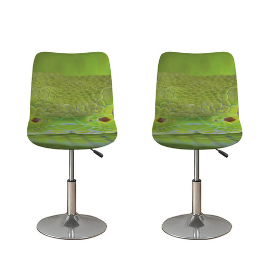 Green Pit Viper Print Bar Stool Covers