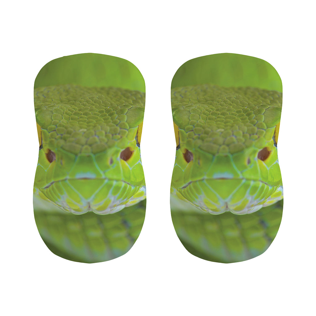 Green Pit Viper Print Bar Stool Covers