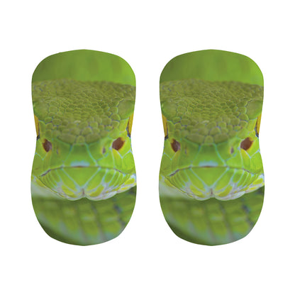 Green Pit Viper Print Bar Stool Covers