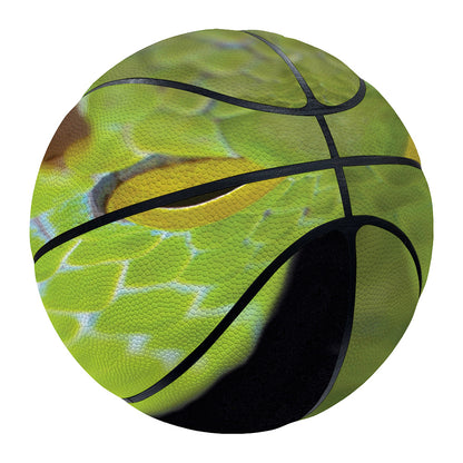 Green Pit Viper Print Basketball