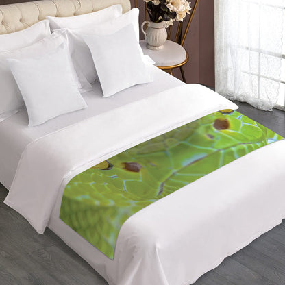 Green Pit Viper Print Bed Runner