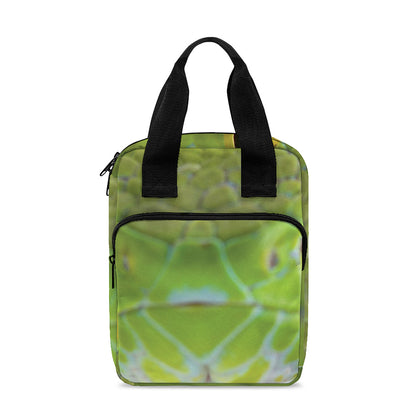Green Pit Viper Print Bible Tote Bag