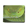 Green Pit Viper Print Bifold Wallet