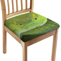 Green Pit Viper Print Chair Cushion Cover
