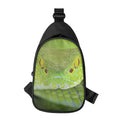 Green Pit Viper Print Sling Bag