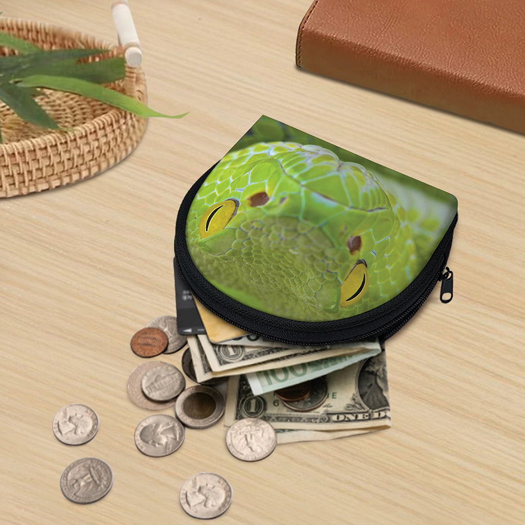 Green Pit Viper Print Coin Purse