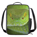 Green Pit Viper Print Crossbody Lunch Bag
