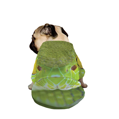 Green Pit Viper Print Dog Zip Up Jacket