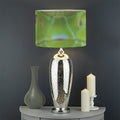 Green Pit Viper Print Drum Lamp Shade