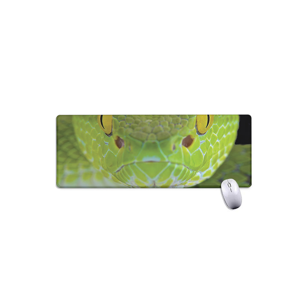 Green Pit Viper Print Extended Mouse Pad