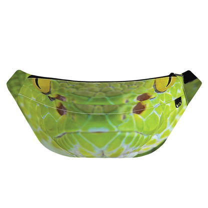 Green Pit Viper Print Fanny Pack