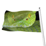 Green Pit Viper Print Flag