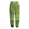 Green Pit Viper Print Fleece Lined Knit Pants