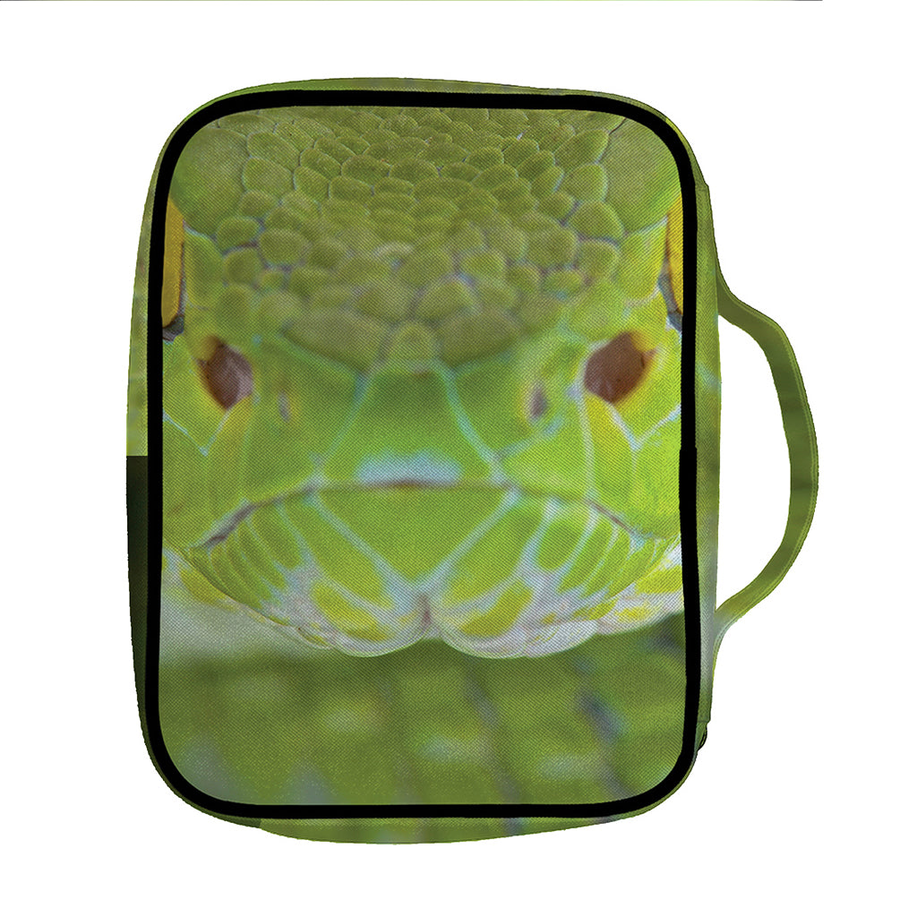 Green Pit Viper Print Front Pocket Bible Bag