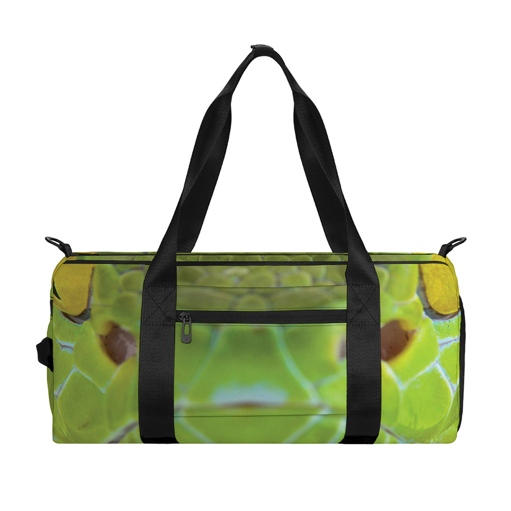Green Pit Viper Print Gym Bag