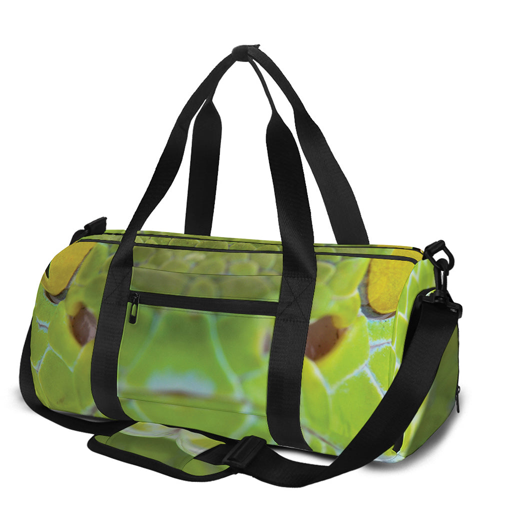 Green Pit Viper Print Gym Bag
