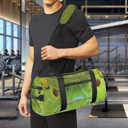 Green Pit Viper Print Gym Bag