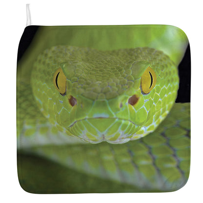 Green Pit Viper Print Hand Towel
