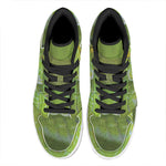 Green Pit Viper Print High Top Leather Sneakers