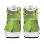 Green Pit Viper Print High Top Leather Sneakers