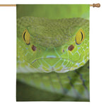 Green Pit Viper Print House Flag