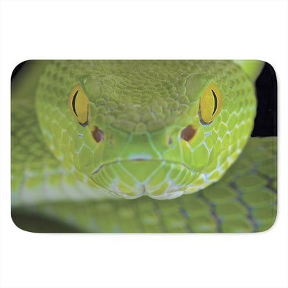 Green Pit Viper Print Indoor Door Mat