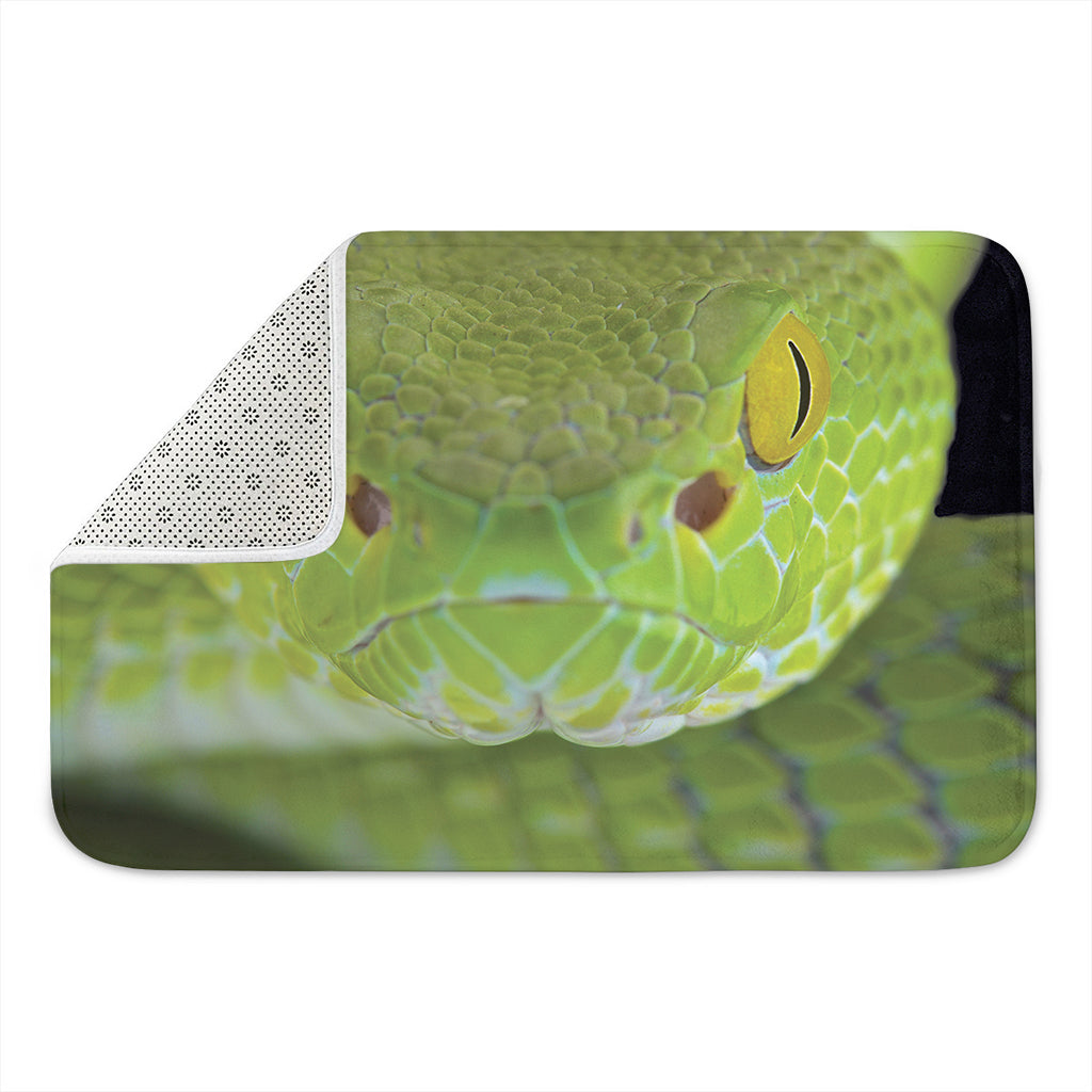 Green Pit Viper Print Indoor Door Mat